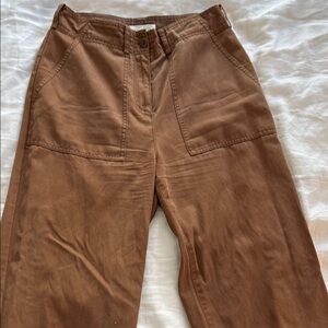 Brown High-Waisted Pants
